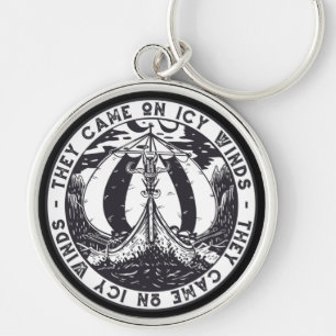 Viking Ship Scandinavian History Design Keychain