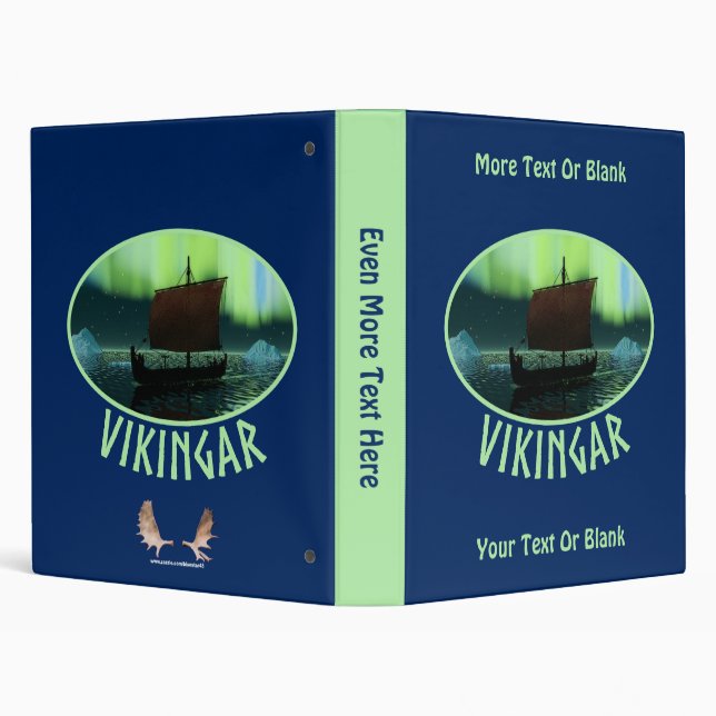 Viking Ship Under Northern Lights Binder (Background)
