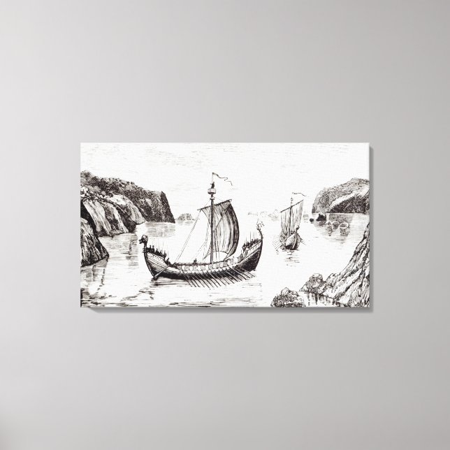 Viking Ships Canvas Print (Front)