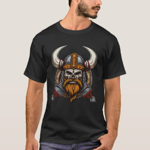 Viking Skeleton Valhalla Odin Warrior T-Shirt