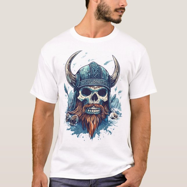 Viking Skull Berserker T-Shirt (Front)