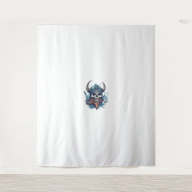 Viking Skull Berserker Tapestry (Front)