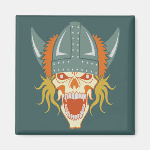 VIKING skull custom colour magnet