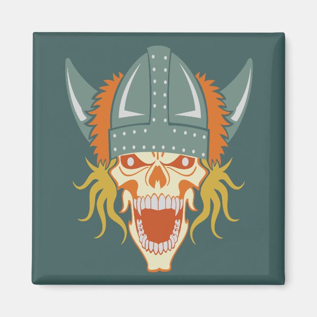 VIKING skull custom colour magnet (Front)