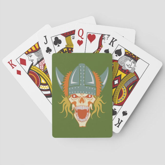 VIKING skull custom playing cards (Back)