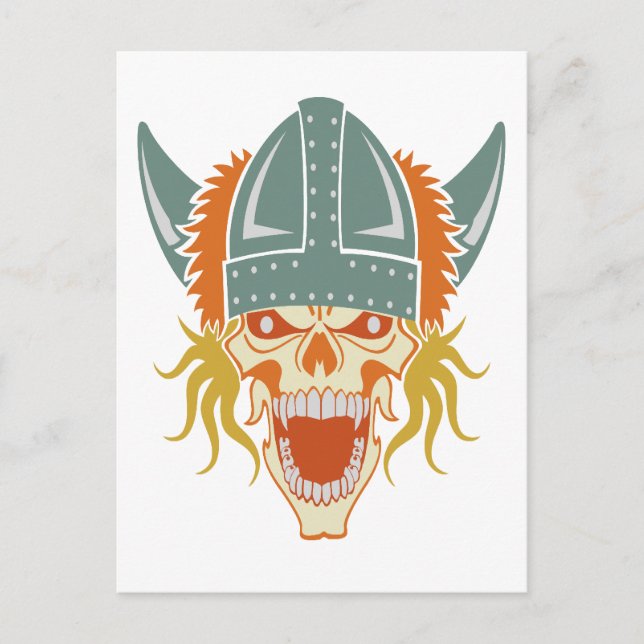 VIKING skull custom postcard (Front)