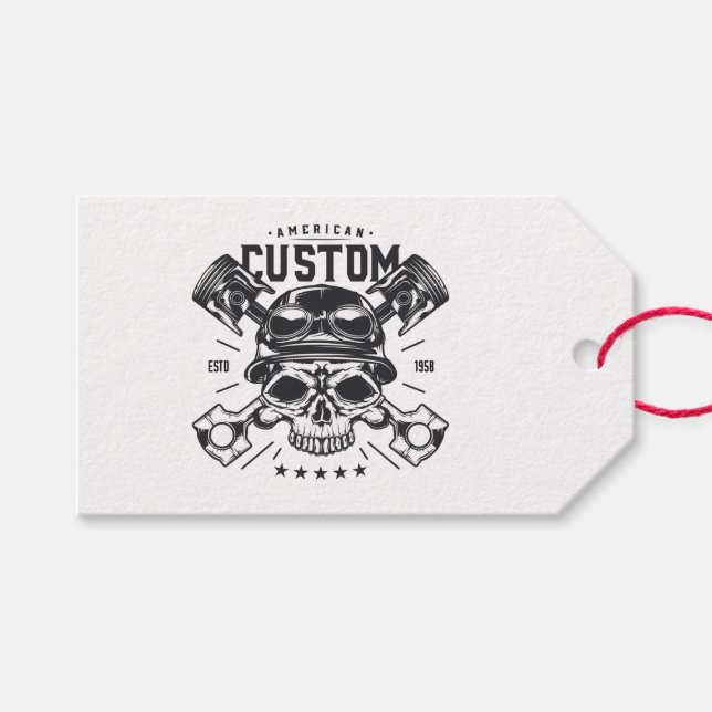 Viking Skull Gift Tags (Front (Horizontal))