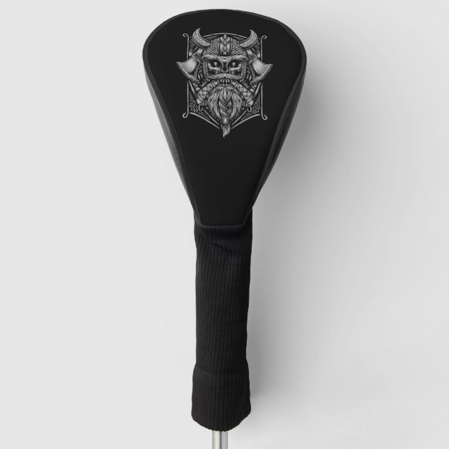 Viking Skull Golf Head Cover (Front)