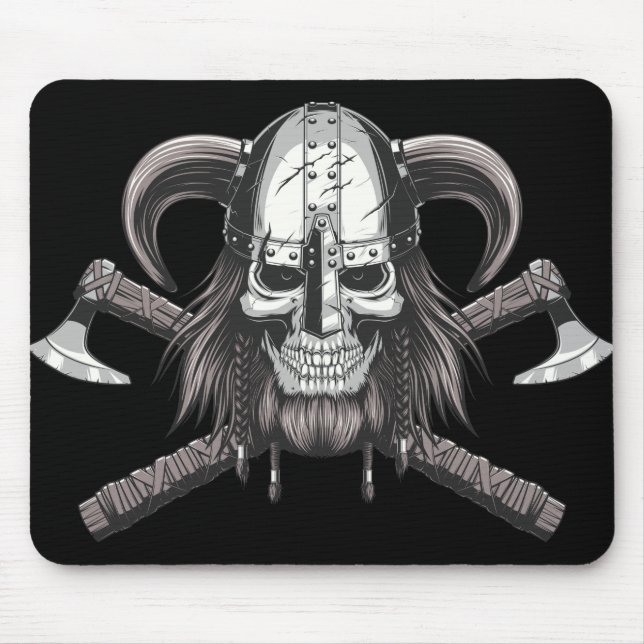 Viking Skull Mouse Pad (Front)