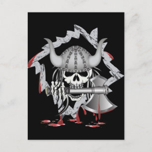 Viking Skull Postcard