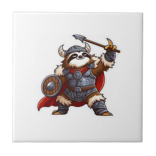 viking sloth Oversized T-Shirt Tile
