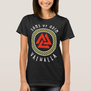 Viking  Sons Of Odin Valhalla Viking Valknut Women T-Shirt