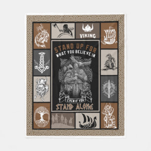 Viking Stand Up For What You Believe In Fleece Blanket