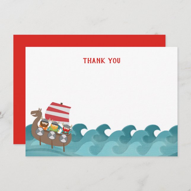 Viking Stationery Thank You Note Cards (Front/Back)