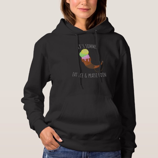 Viking Summer Ice Viking Mythology Cool Nordic Run Hoodie (Front)