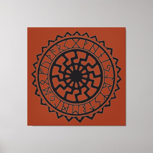 Viking Sun Celtic Rune Calendar Canvas (Front)