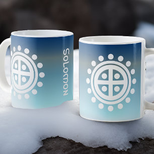 Viking Sun Wheel Symbol - Personalized Large Coffee Mug