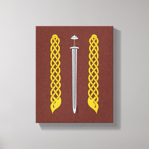Viking Sword and Plaitwork Canvas Print