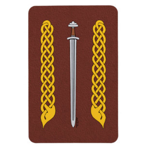 Viking Sword and Plaitwork Magnet