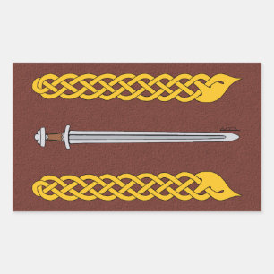 Viking Sword and Plaitwork Sticker