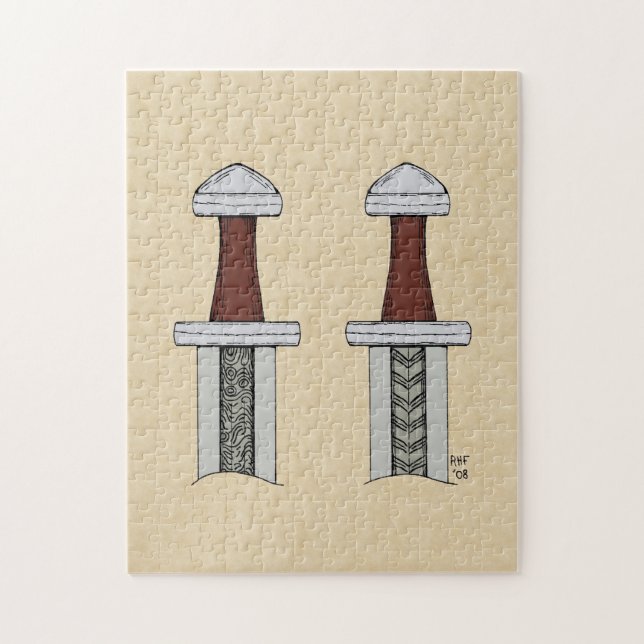 Viking Sword Pattern Welding Jigsaw Puzzle (Vertical)