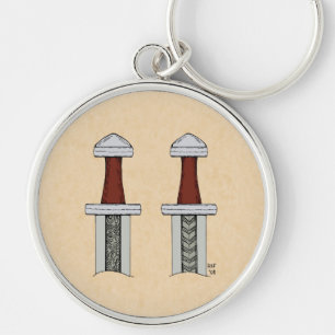 Viking Sword Pattern Welding Keychain