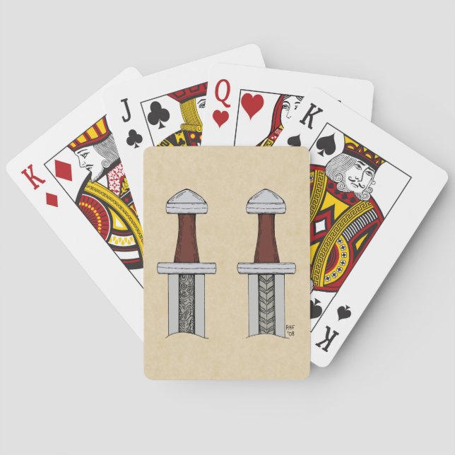Viking Sword Pattern Welding Playing Cards (Back)