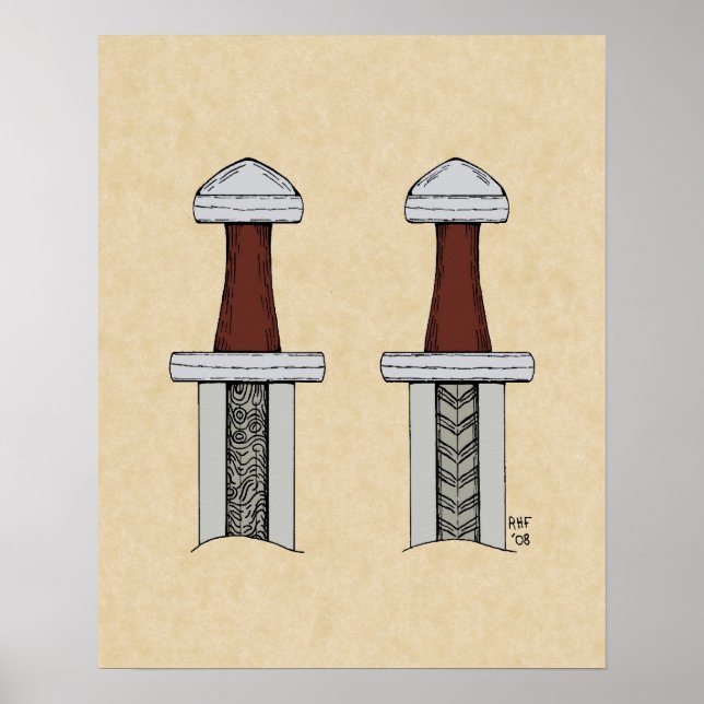 Viking Sword Pattern Welding Poster (Front)