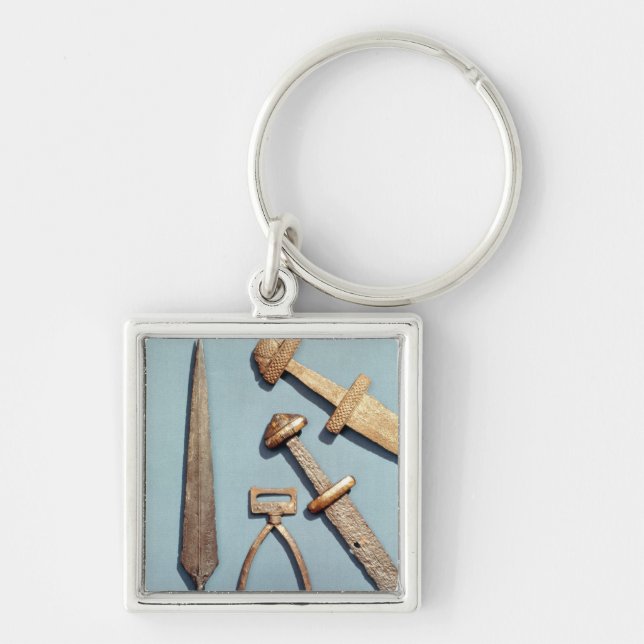 Viking swords, stirrup and spearhead keychain (Front)
