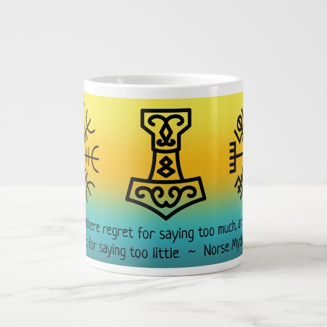 Viking Symbols Large Coffee Mug (Front)