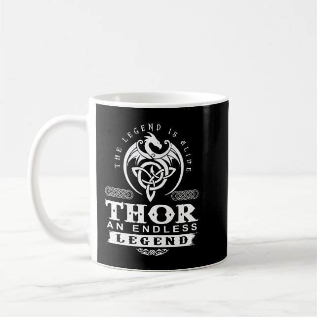 Viking The Legend Is Alive Thor An Endless Legend Coffee Mug (Left)