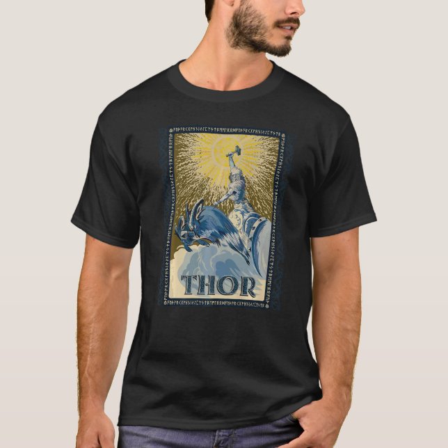 Viking Thor Mjolnir Norse Mythology Pagan God   T-Shirt (Front)