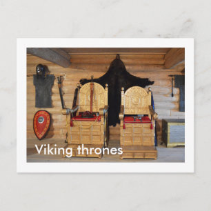 Viking thrones postcard