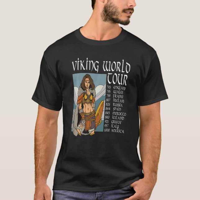 Viking Tour Vikings Valhalla Odin for a Men and Wo T-Shirt (Front)
