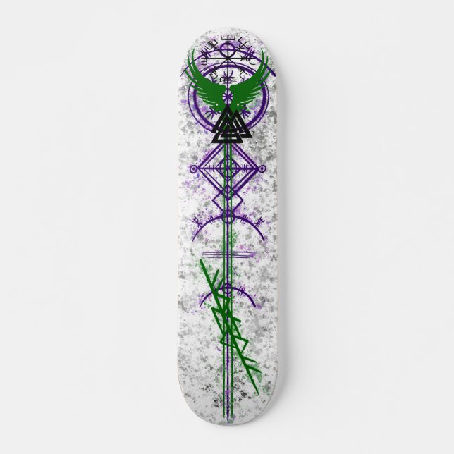 Viking trash poke design skateboard (Front)