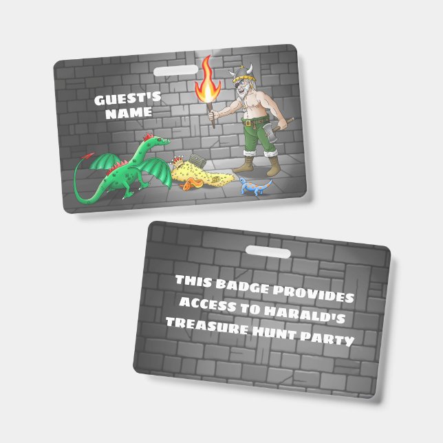 Viking Treasure Hunt Badge (Front & Back)
