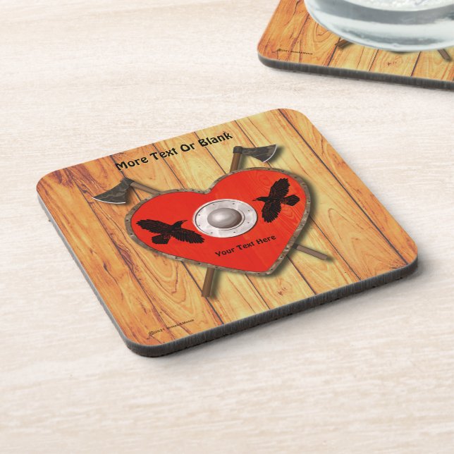 Viking Valentine - Raven Coaster (Left Side)