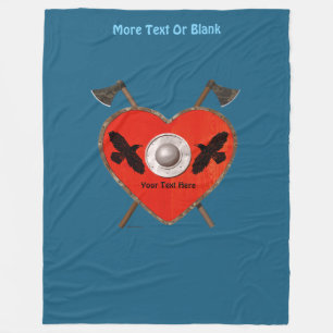 Viking Valentine - Raven Fleece Blanket