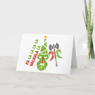Viking Valhalla Christmas Holiday Card