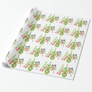 Viking Valhalla Christmas Holiday Wrapping Paper
