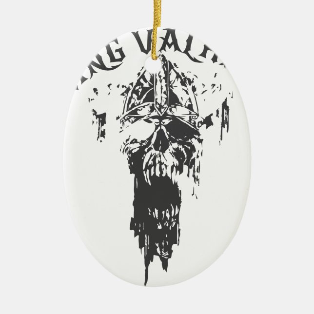 Viking Valhalla - Design 3 Ceramic Ornament (Front)