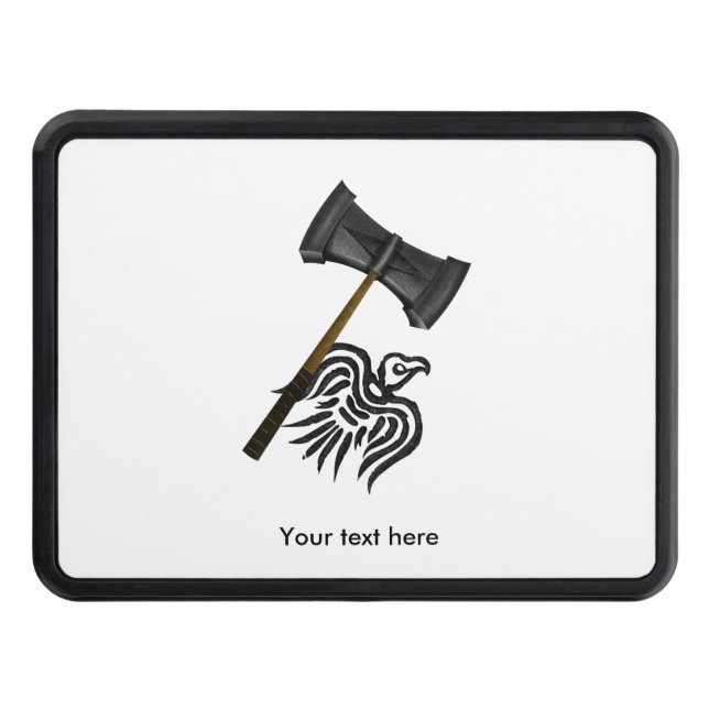 Viking War Hammer Thor Trailer Hitch Cover (Front)