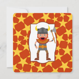 Viking Warrior Boy Invitation de fête d'anniversai