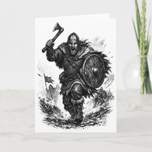 Viking Warrior Charge – Ink Battle Card