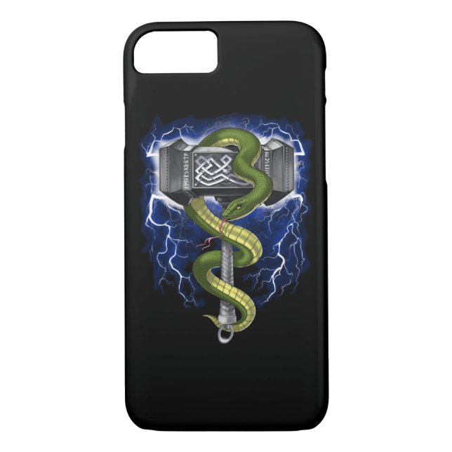 Viking Warrior Hammer Case-Mate iPhone Case (Back)