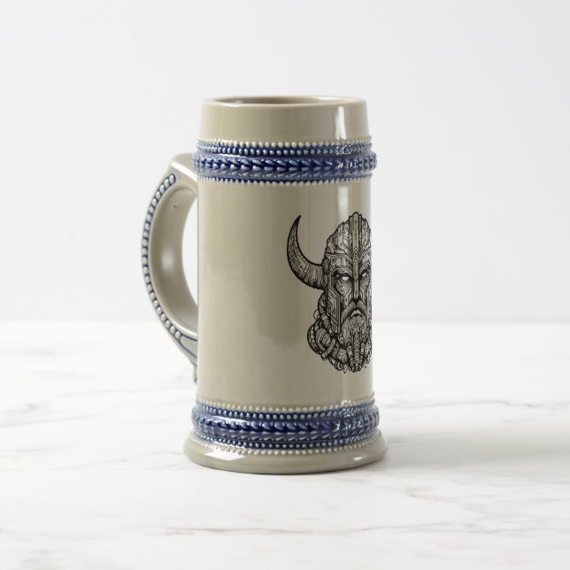 Viking Warrior III Beer Stein (Front Left)