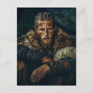 Viking Warrior in Authentic Attire Postcard