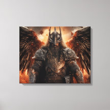 Viking Warrior Knight - Stretched Canvas Print