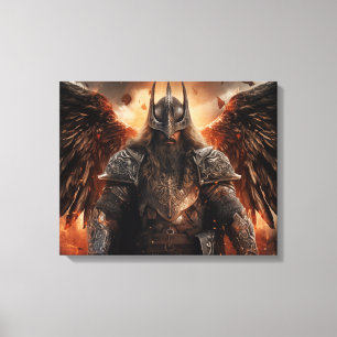 Viking Warrior Knight - Stretched Canvas Print