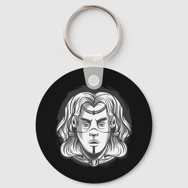 Viking Warrior - Norse Woman  Keychain (Front)